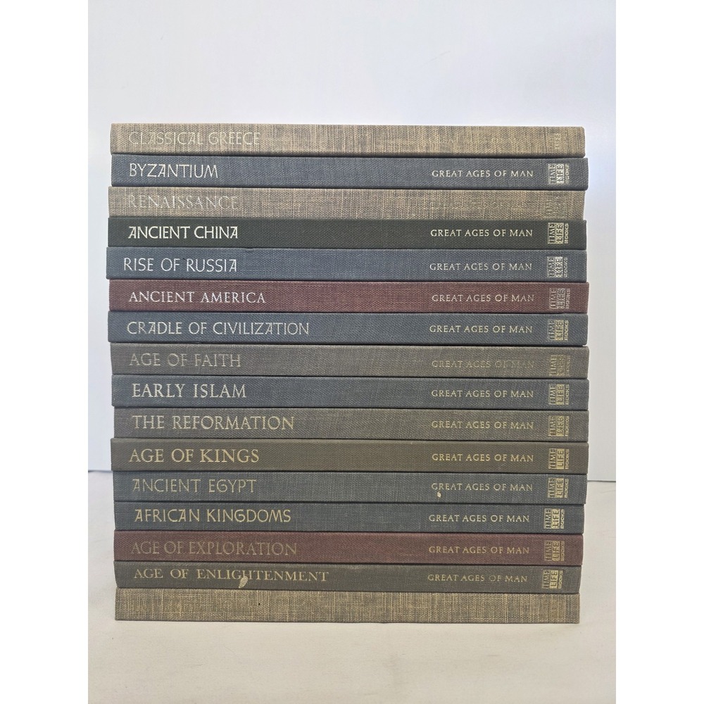 Time Life Great Ages of Man 16 Book Lot Vintage Cloth Hardcover History